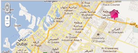 Centro Sharjah Kartenansicht